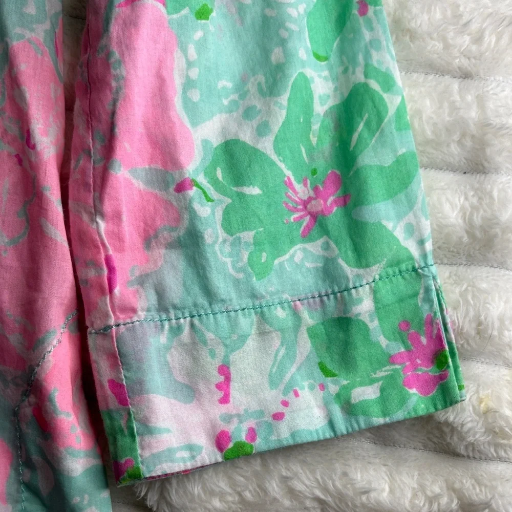 Lilly Pulitzer Pink and Green Floral Tunic - Picture 2 of 4